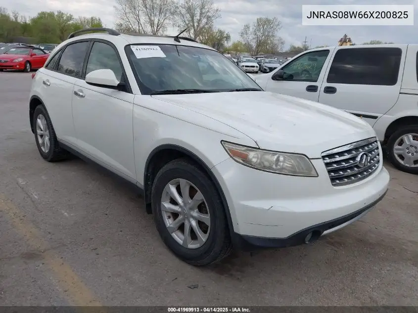 2006 Infiniti Fx35 VIN: JNRAS08W66X200825 Lot: 41969913