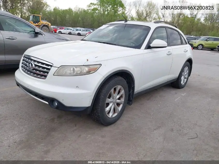 2006 Infiniti Fx35 VIN: JNRAS08W66X200825 Lot: 41969913