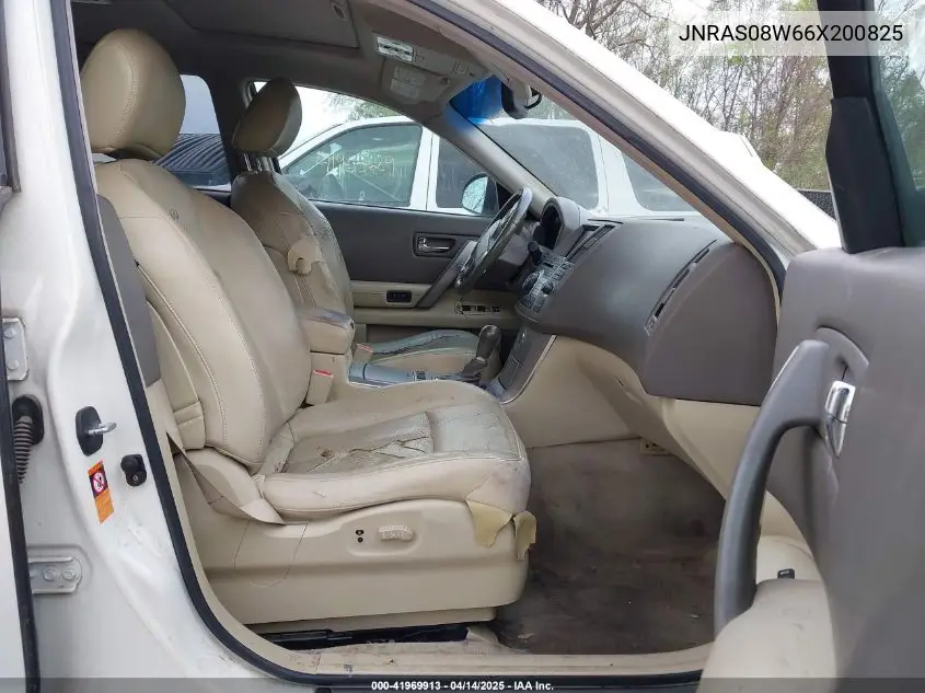 2006 Infiniti Fx35 VIN: JNRAS08W66X200825 Lot: 41969913