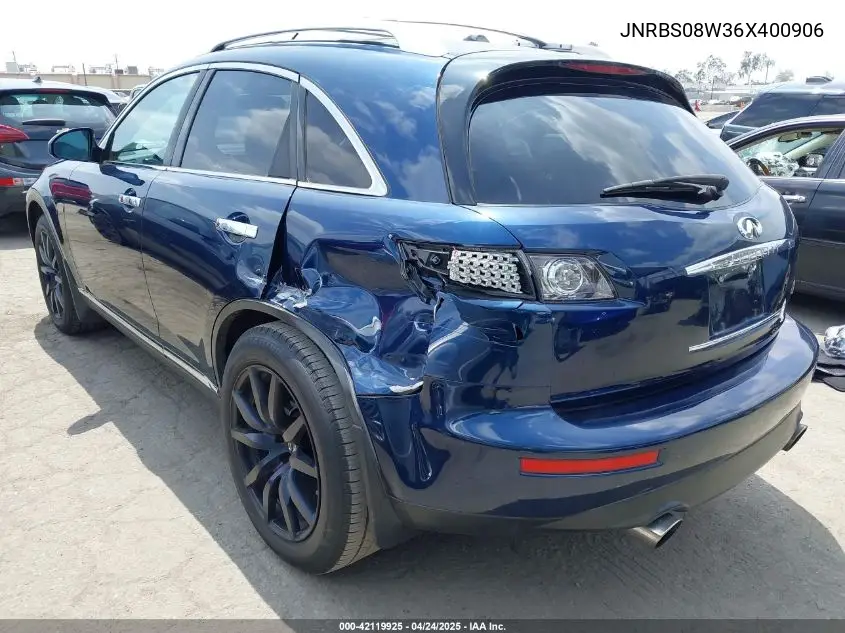 2006 Infiniti Fx45 VIN: JNRBS08W36X400906 Lot: 42119925