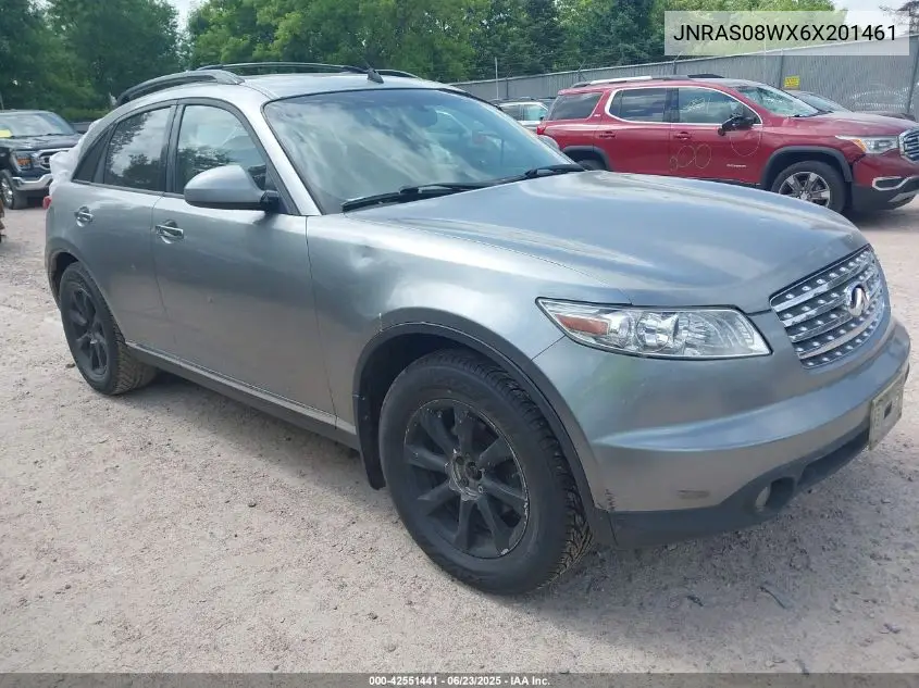 2006 Infiniti Fx35 VIN: JNRAS08WX6X201461 Lot: 42551441