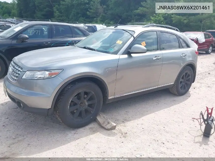 2006 Infiniti Fx35 VIN: JNRAS08WX6X201461 Lot: 42551441