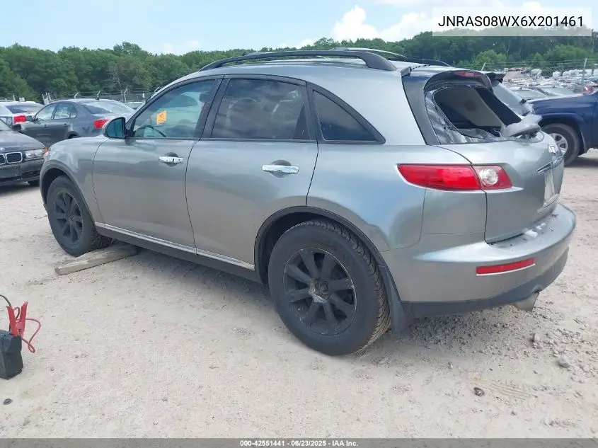 2006 Infiniti Fx35 VIN: JNRAS08WX6X201461 Lot: 42551441