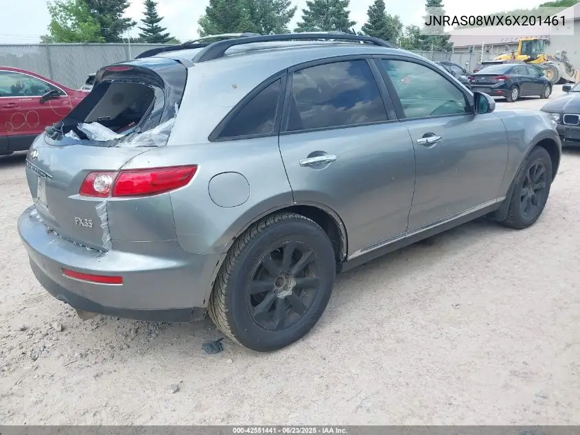 2006 Infiniti Fx35 VIN: JNRAS08WX6X201461 Lot: 42551441