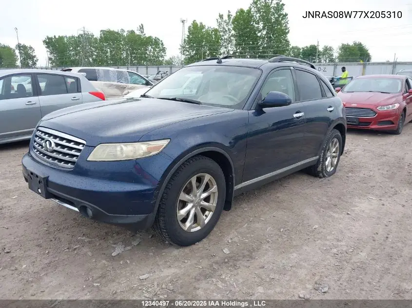 2007 Infiniti Fx35 VIN: JNRAS08W77X205310 Lot: 12340497