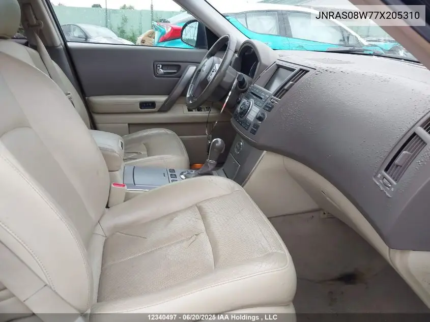 2007 Infiniti Fx35 VIN: JNRAS08W77X205310 Lot: 12340497
