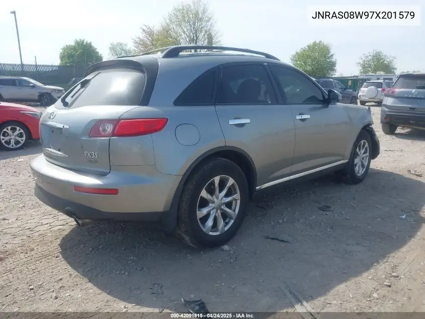 2007 Infiniti Fx35 VIN: JNRAS08W97X201579 Lot: 42091615