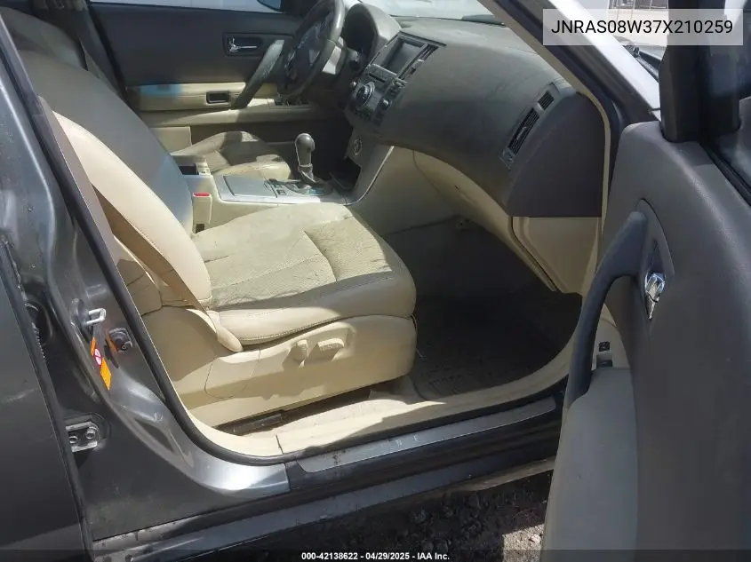 2007 Infiniti Fx35 VIN: JNRAS08W37X210259 Lot: 42138622