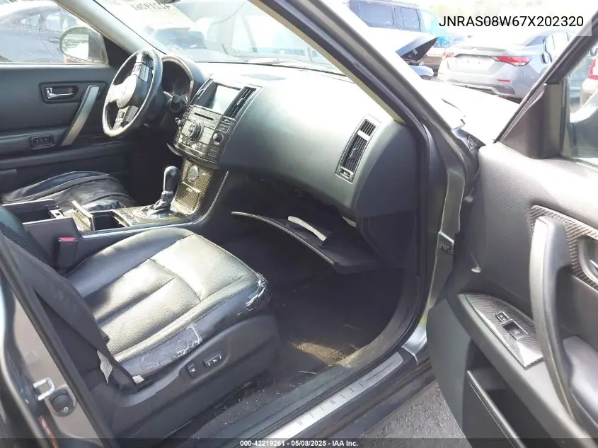 2007 Infiniti Fx35 VIN: JNRAS08W67X202320 Lot: 42219261