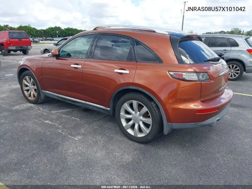 2007 Infiniti Fx35 VIN: JNRAS08U57X101042 Lot: 42479620