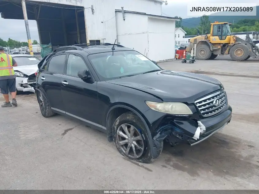 2007 Infiniti Fx35 VIN: JNRAS08W17X205089 Lot: 42526144