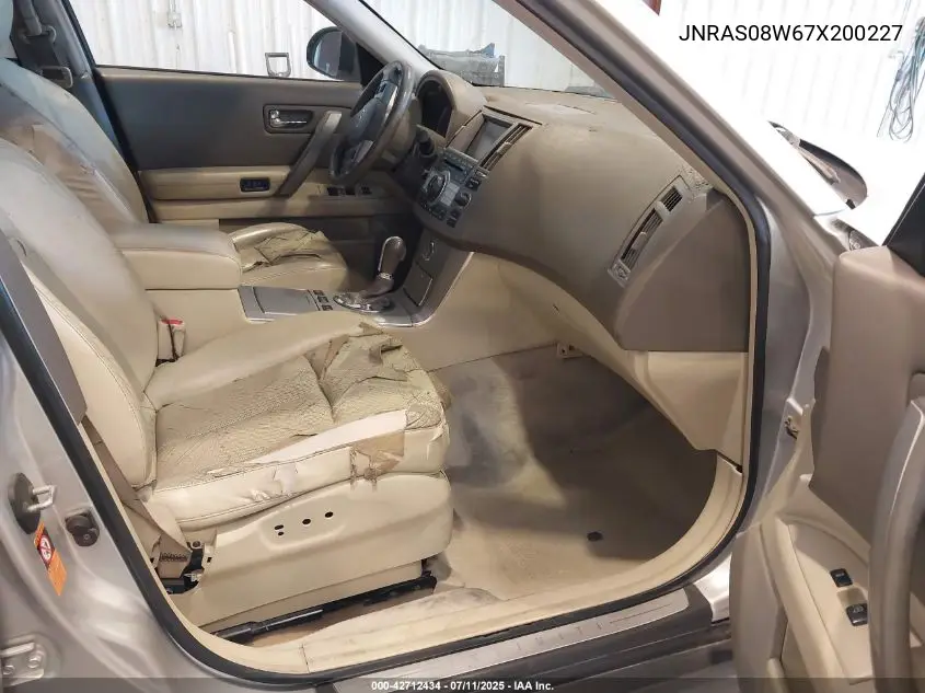2007 Infiniti Fx35 VIN: JNRAS08W67X200227 Lot: 42712434
