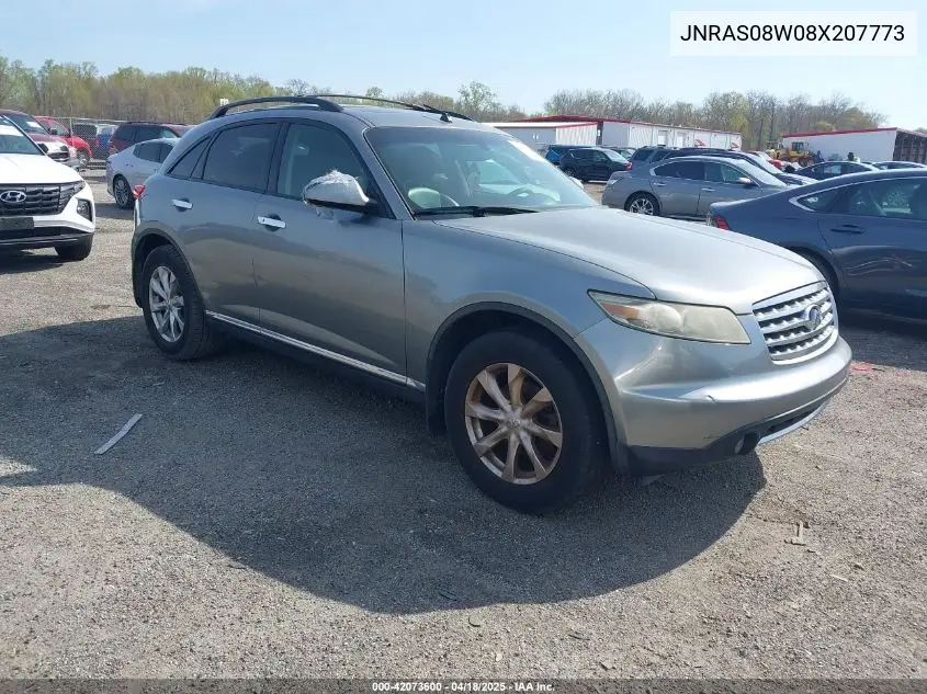 2008 Infiniti Fx35 VIN: JNRAS08W08X207773 Lot: 42073600