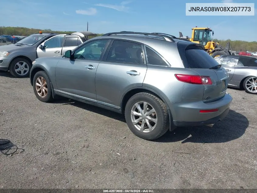 2008 Infiniti Fx35 VIN: JNRAS08W08X207773 Lot: 42073600