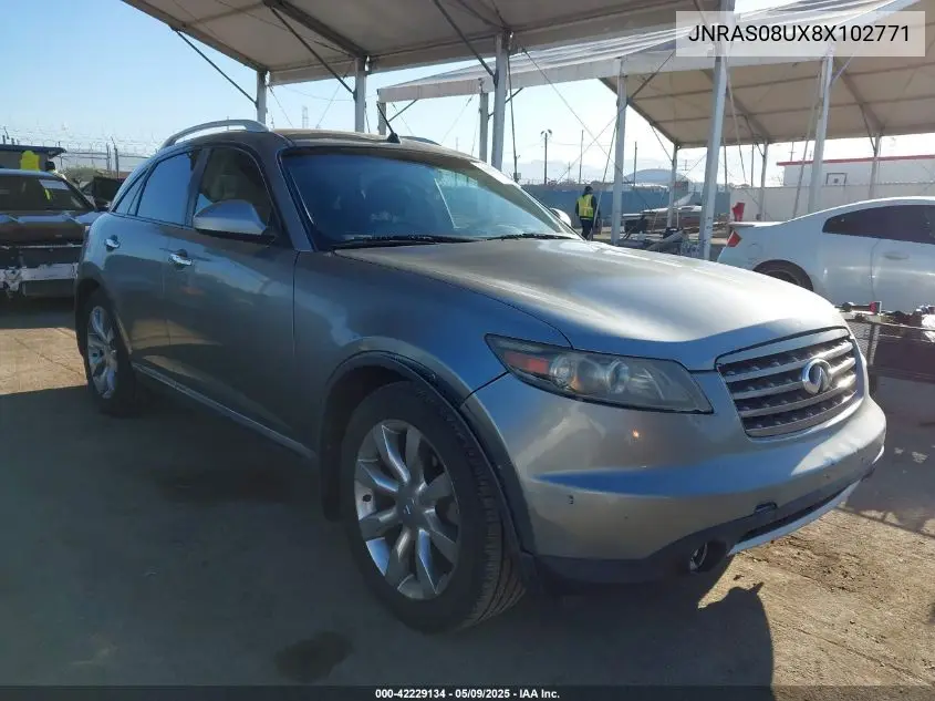 2008 Infiniti Fx35 VIN: JNRAS08UX8X102771 Lot: 42229134