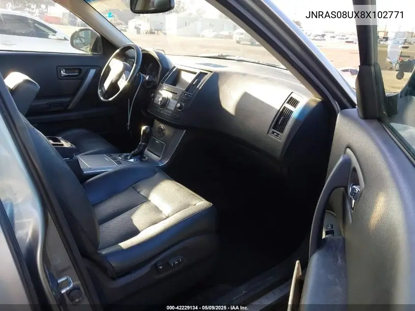 2008 Infiniti Fx35 VIN: JNRAS08UX8X102771 Lot: 42229134