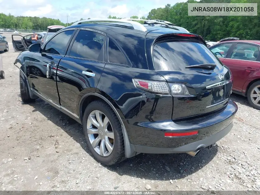 2008 Infiniti Fx35 VIN: JNRAS08W18X201058 Lot: 42237472