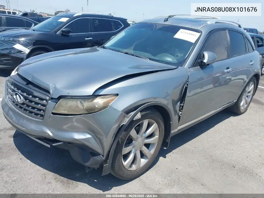 2008 Infiniti Fx35 VIN: JNRAS08U08X101676 Lot: 42544805