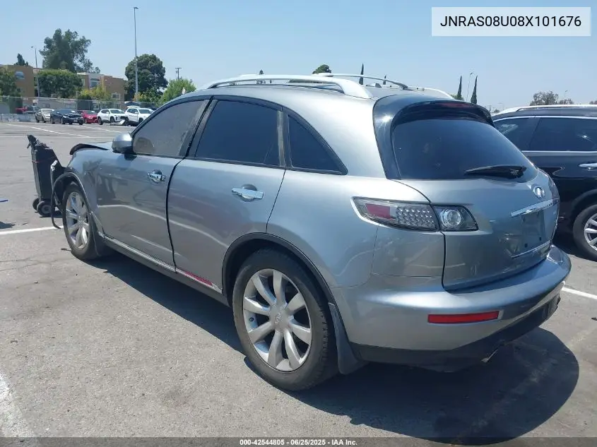 2008 Infiniti Fx35 VIN: JNRAS08U08X101676 Lot: 42544805