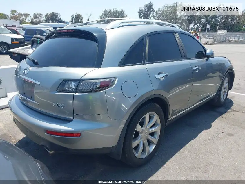 2008 Infiniti Fx35 VIN: JNRAS08U08X101676 Lot: 42544805