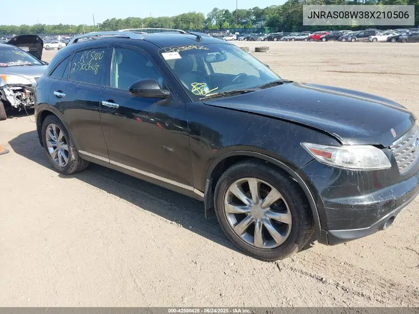 2008 Infiniti Fx35 VIN: JNRAS08W38X210506 Lot: 42580426