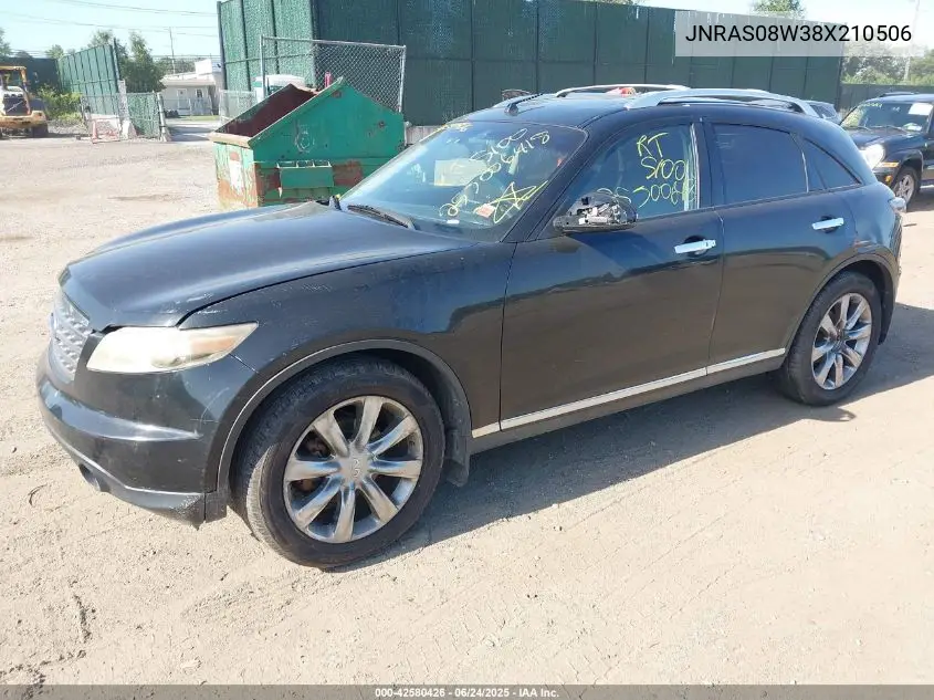 2008 Infiniti Fx35 VIN: JNRAS08W38X210506 Lot: 42580426