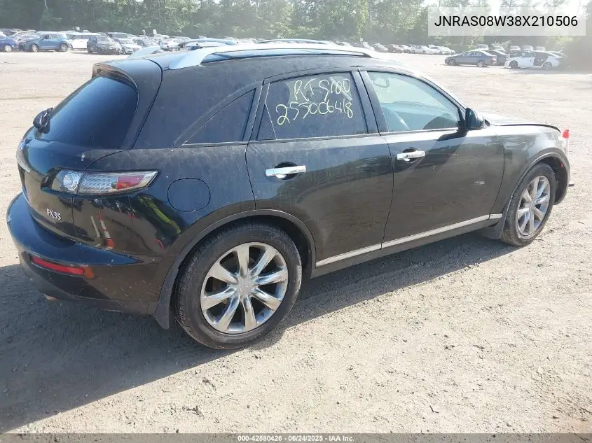2008 Infiniti Fx35 VIN: JNRAS08W38X210506 Lot: 42580426