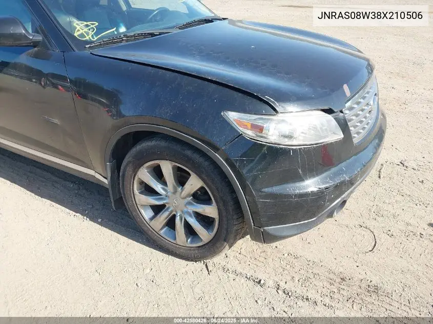 2008 Infiniti Fx35 VIN: JNRAS08W38X210506 Lot: 42580426