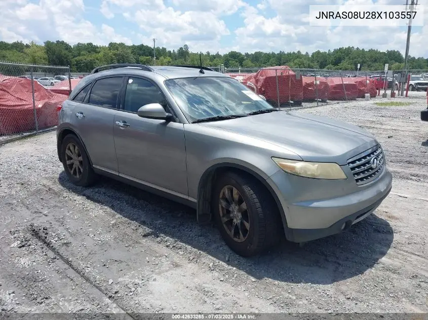 2008 Infiniti Fx35 VIN: JNRAS08U28X103557 Lot: 42633265