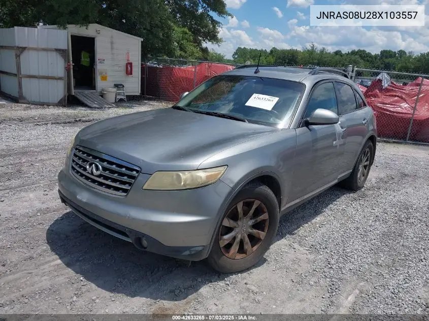 2008 Infiniti Fx35 VIN: JNRAS08U28X103557 Lot: 42633265
