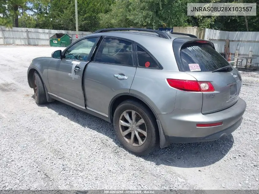 2008 Infiniti Fx35 VIN: JNRAS08U28X103557 Lot: 42633265