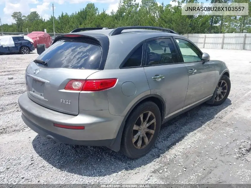 2008 Infiniti Fx35 VIN: JNRAS08U28X103557 Lot: 42633265