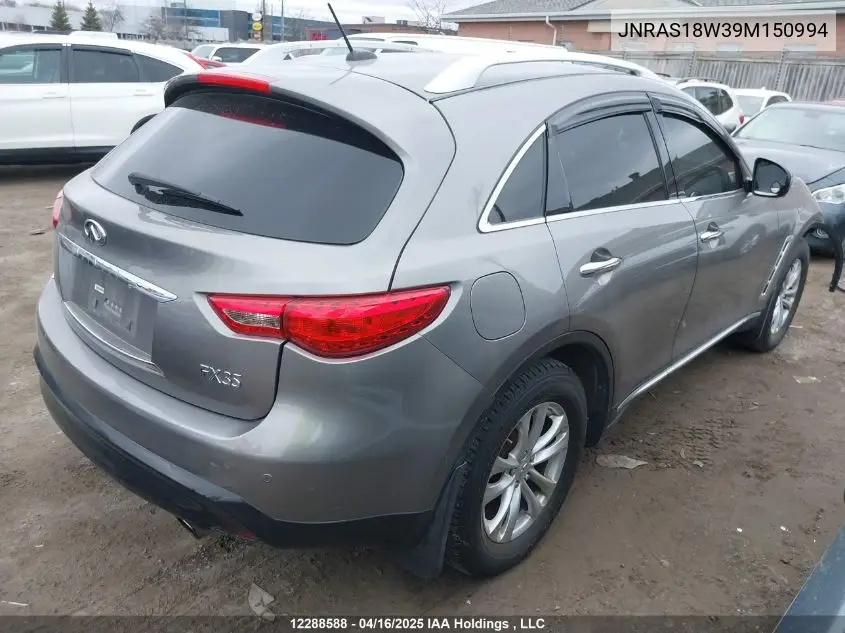 2009 Infiniti Fx35 VIN: JNRAS18W39M150994 Lot: 12288588