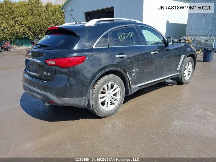 2009 Infiniti Fx35 VIN: JNRAS18W19M150220 Lot: 12290489