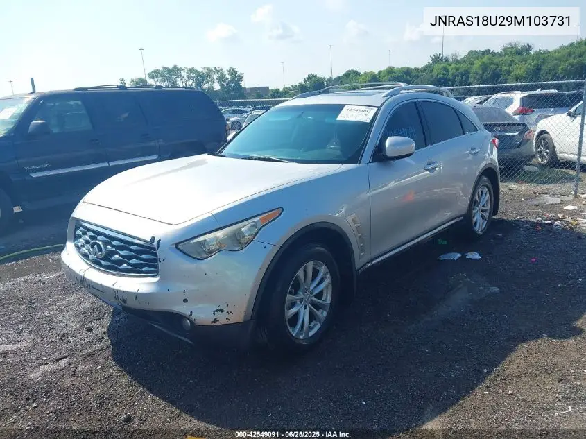 2009 Infiniti Fx35 VIN: JNRAS18U29M103731 Lot: 42549091
