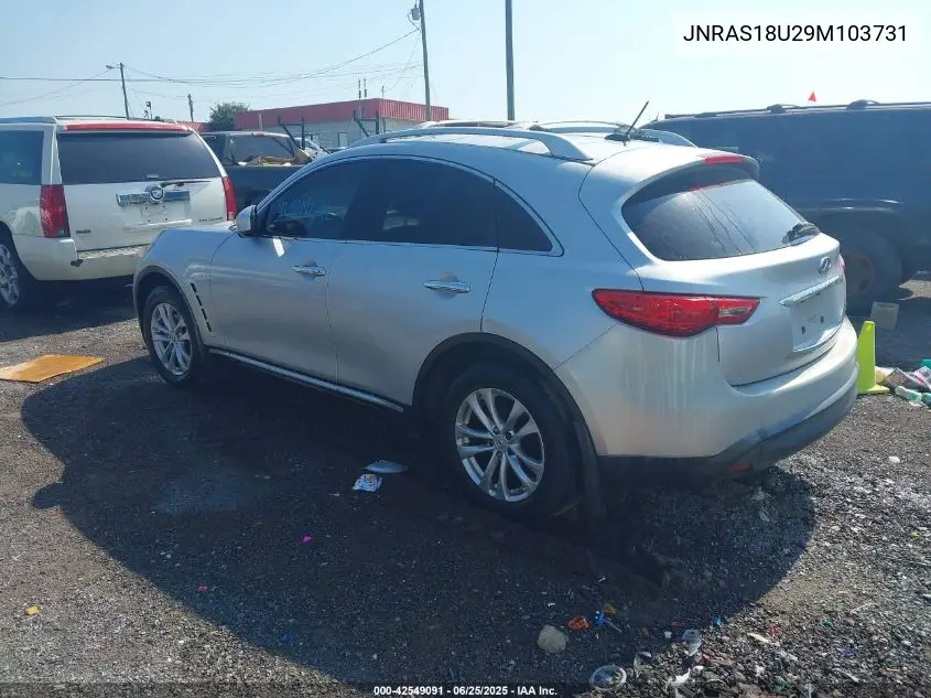 2009 Infiniti Fx35 VIN: JNRAS18U29M103731 Lot: 42549091