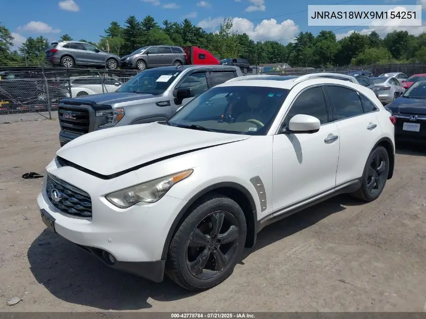 2009 Infiniti Fx35 VIN: JNRAS18WX9M154251 Lot: 42778784