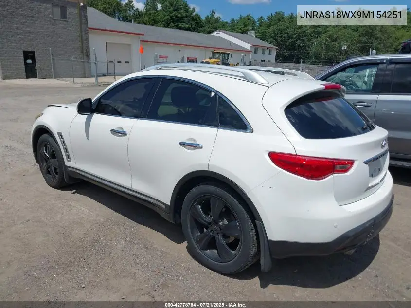 2009 Infiniti Fx35 VIN: JNRAS18WX9M154251 Lot: 42778784