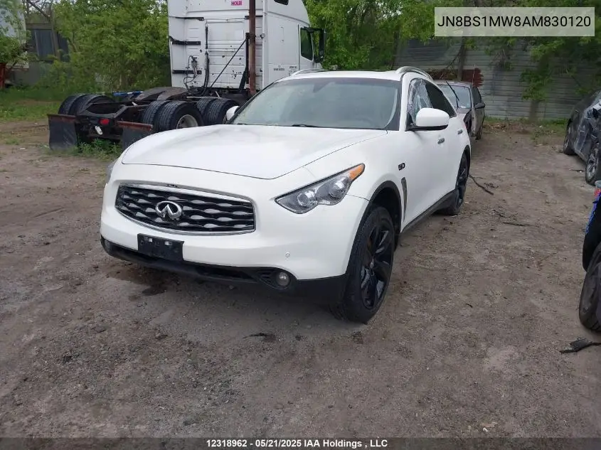 2010 Infiniti Fx50 VIN: JN8BS1MW8AM830120 Lot: 12318962