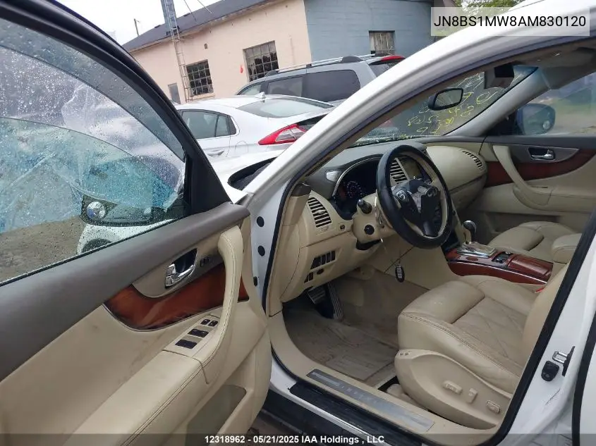 2010 Infiniti Fx50 VIN: JN8BS1MW8AM830120 Lot: 12318962
