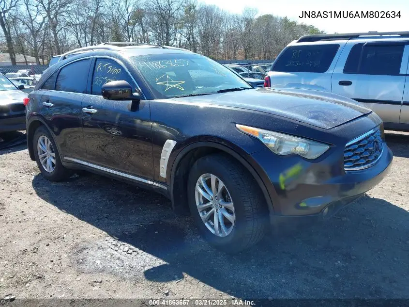 2010 Infiniti Fx35 VIN: JN8AS1MU6AM802634 Lot: 41863657