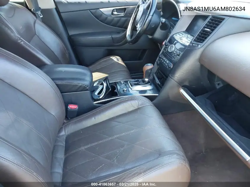 2010 Infiniti Fx35 VIN: JN8AS1MU6AM802634 Lot: 41863657