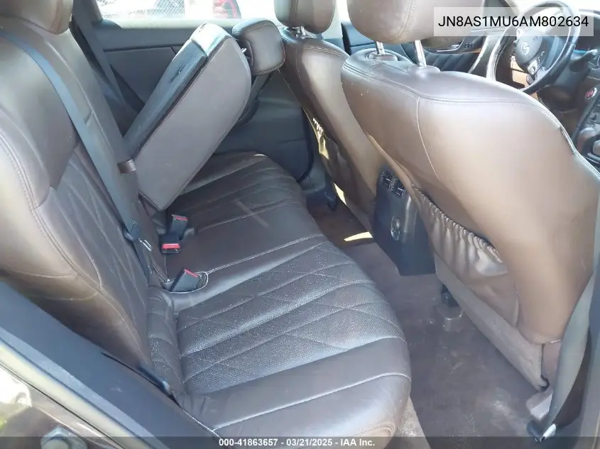 2010 Infiniti Fx35 VIN: JN8AS1MU6AM802634 Lot: 41863657