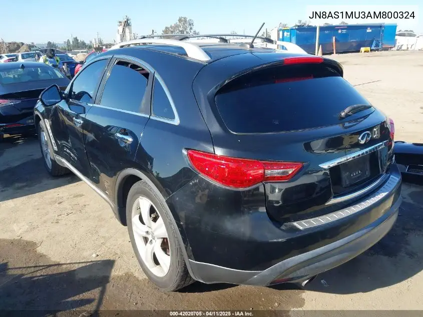2010 Infiniti Fx35 VIN: JN8AS1MU3AM800324 Lot: 42020705