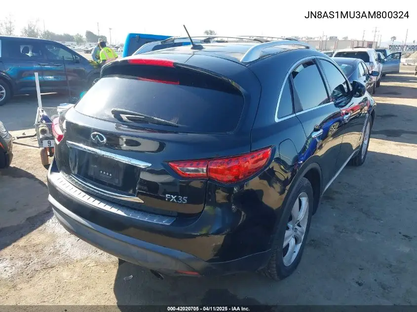 2010 Infiniti Fx35 VIN: JN8AS1MU3AM800324 Lot: 42020705
