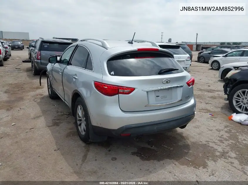 2010 Infiniti Fx35 VIN: JN8AS1MW2AM852996 Lot: 42163564