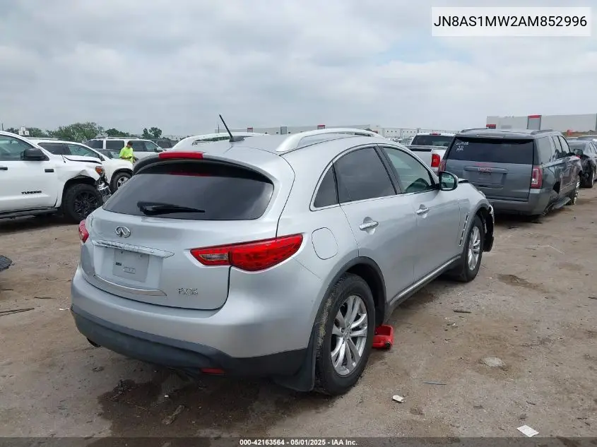 2010 Infiniti Fx35 VIN: JN8AS1MW2AM852996 Lot: 42163564