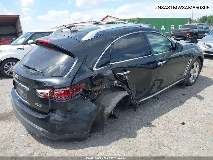 2010 Infiniti Fx35 VIN: JN8AS1MW3AM850805 Lot: 42174638