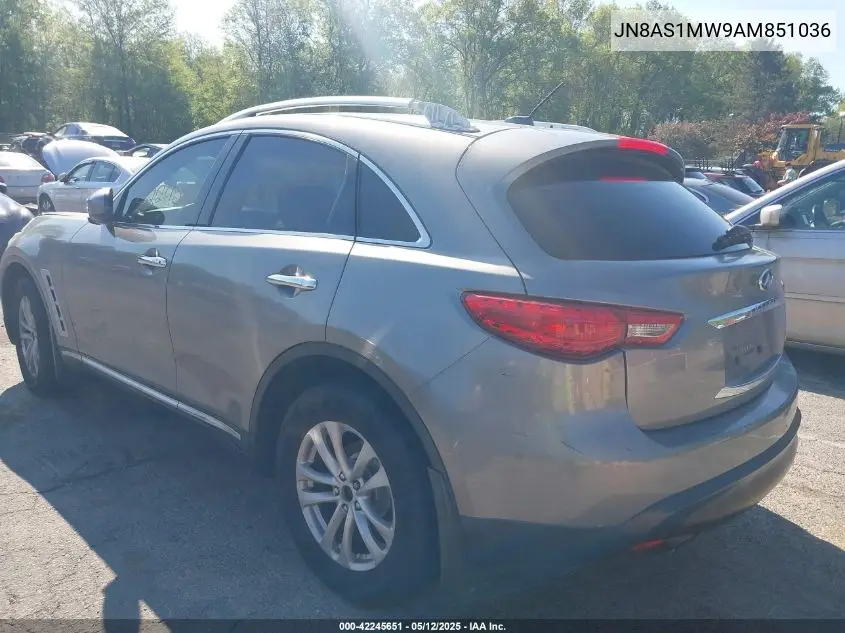 2010 Infiniti Fx35 VIN: JN8AS1MW9AM851036 Lot: 42245651