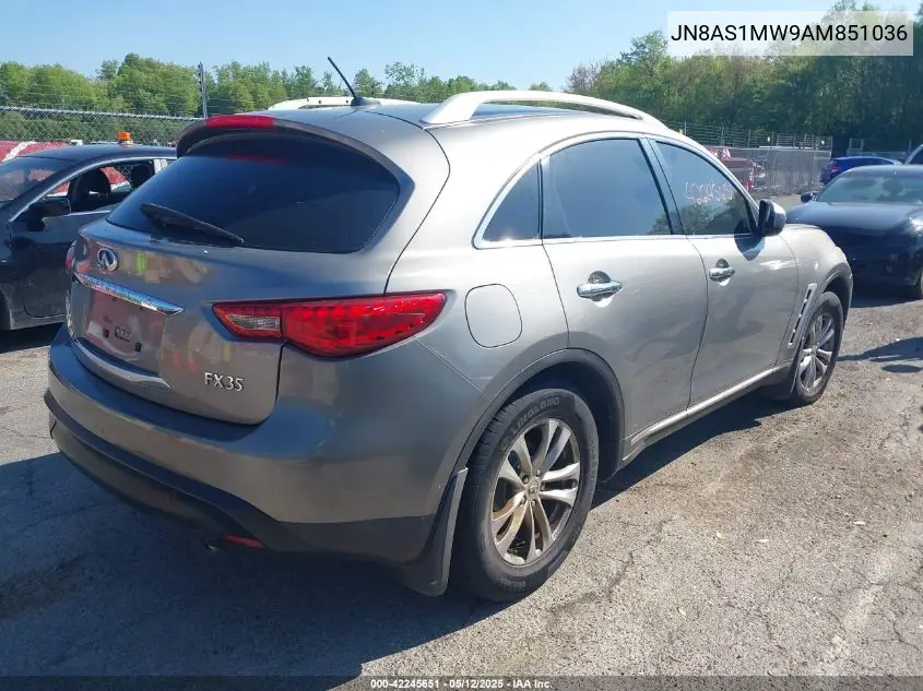 2010 Infiniti Fx35 VIN: JN8AS1MW9AM851036 Lot: 42245651